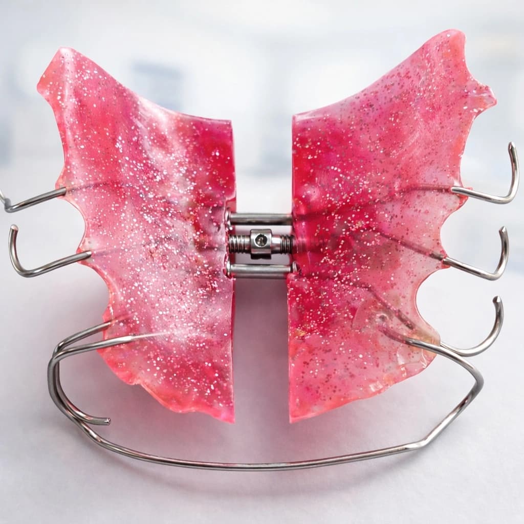 Дитяча ортодонтична пластинка з гвинтом